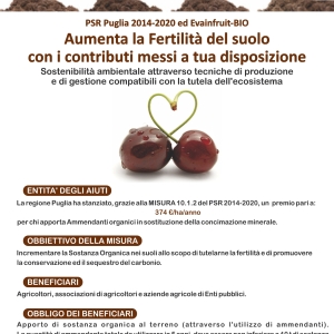 Locandina PSR Puglia 2014-2020 ed Evainfruit-Bio